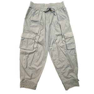 Under Armour Lightweight Woven Cargo Training Pants Women's Small Gray Tech Y2K
